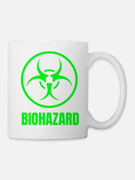 Biohazard Nerd Teacher Gamer Gift T-Shirt - Mug - white