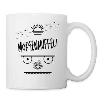 Morgenmuffel mit Kaffee - Tasse - Weiß - Rechts