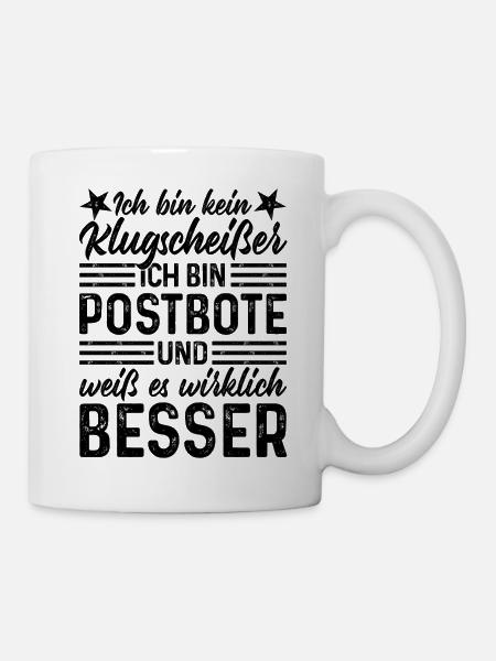 Postbote - Tasse - Weiß