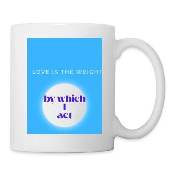 LOVE IS THE WEIGHT - Mug blanc - blanc - Droite