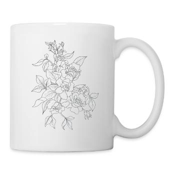 Roses - Mug blanc - blanc - Droite