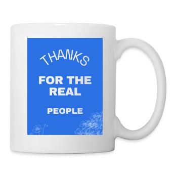 THANKS for the real people - Mug blanc - blanc - Droite