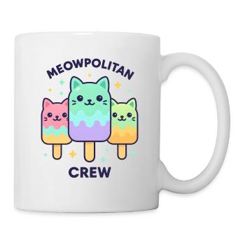 Meowpolitan Crew - Kawaii Icy Cat Trio - Tasse - Weiß - Rechts