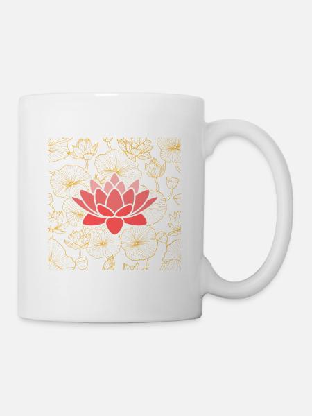 Lotus dans la légèreté - puissance silencieuse visible - Mug blanc - blanc