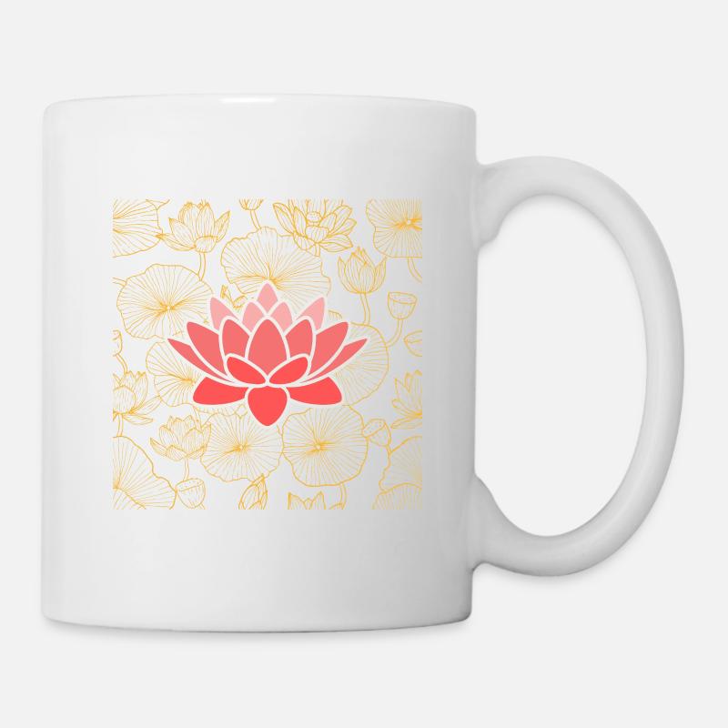 Lotus dans la légèreté - puissance silencieuse visible - Mug blanc - blanc