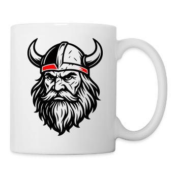 Wikinger Helm Odin - Tasse - Weiß - Rechts