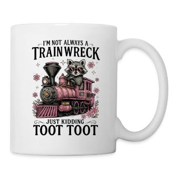 Je ne suis pas toujours un accident de train, je plaisante aussi - Mug blanc - blanc - Droite