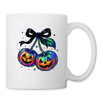 Iridescent Cherry Pumpkins, Halloween Pumpkins - Mug - white - Right