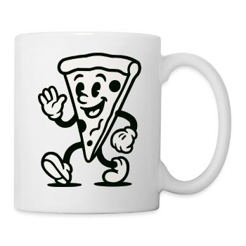 pizza comic - Tasse - Weiß - Rechts