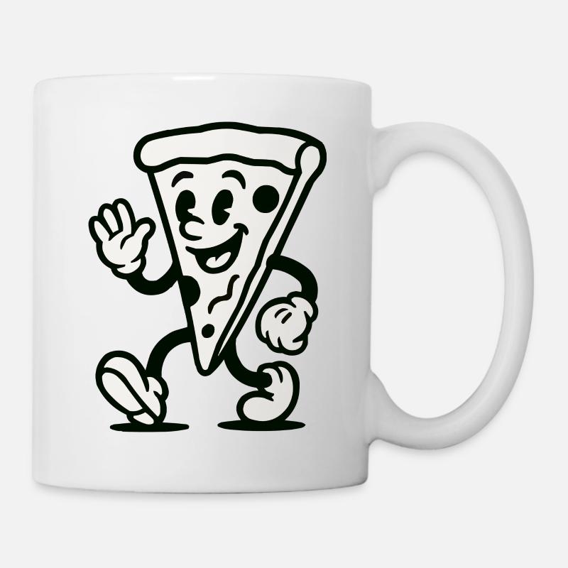 pizza comic - Tasse - Weiß