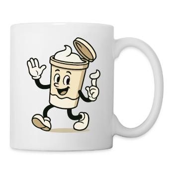 eiscreme becher comic - Tasse - Weiß - Rechts