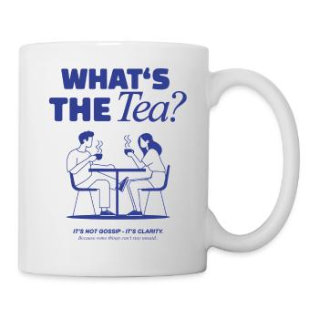 Qu’est-ce que le thé ? - Motif rétro Besties Shirt Back - Mug blanc - blanc - Droite