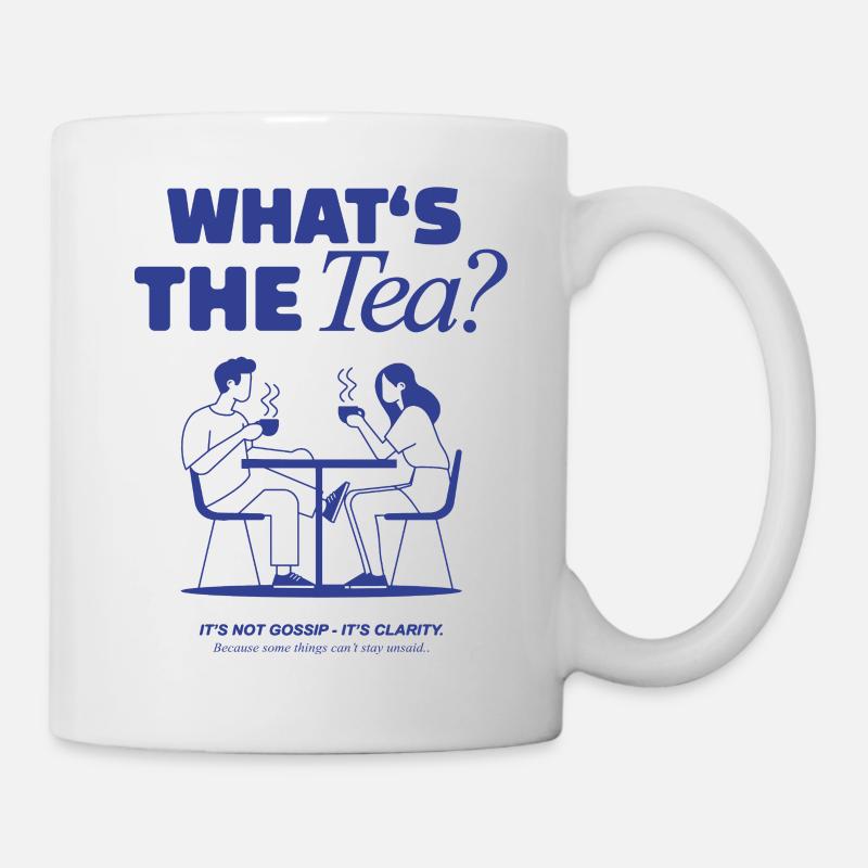 What's The Tea? - Retro Besties Shirt Back Motif - Mug - white