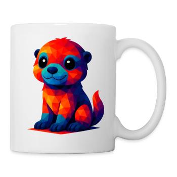 WPAP Polygon Kawaii Style Baby Otter Animals - Mug - white - Right