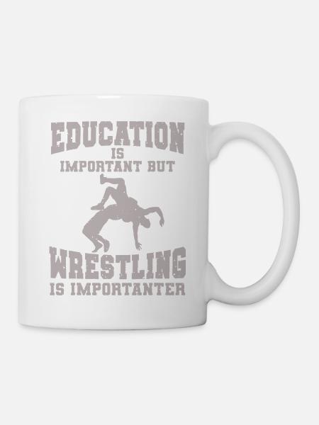 Éducation à la lutte Conception motivante - Mug blanc - blanc