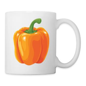 gelbe Paprika - Tasse - Weiß - Rechts