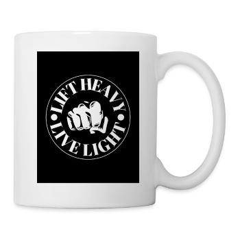 Slogan de motivation avec motif de poing - Mug blanc - blanc - Droite