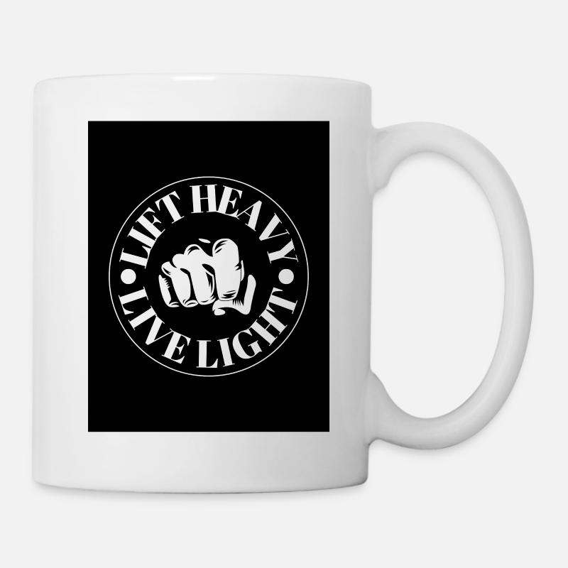 Motivational slogan with fist motif - Mug - white