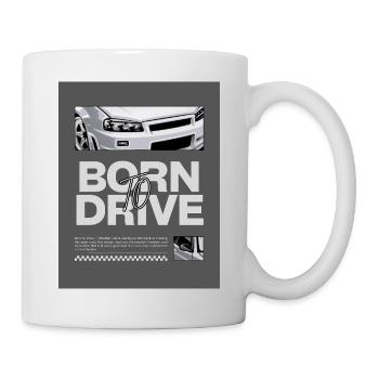Born to Drive Motorsport R34 GTR Racing Tuning - Mug - white - Right