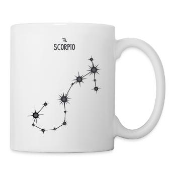 Signe du zodiaque Scorpion Constellation d’étoiles Noir Gris - Mug blanc - blanc - Droite