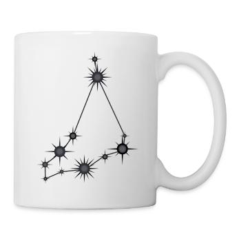 Capricorne Constellation d’étoiles Zodiaque Noir et gris - Mug blanc - blanc - Droite