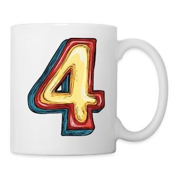Bande dessinée à 4 chiffres - Mug blanc - blanc - Droite