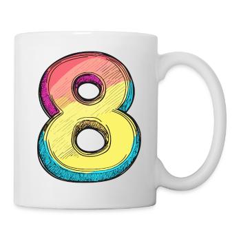Bande dessinée à 8 chiffres - Mug blanc - blanc - Droite