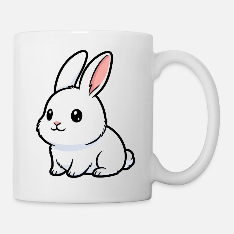 Cute bunny charm in pastel - Mug - white