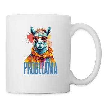 No Probllama Lama No Problem - Tasse - Weiß - Rechts
