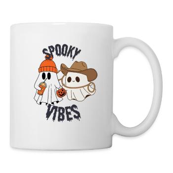 Spooky vibes halloween ghosts - Mug - white - Right