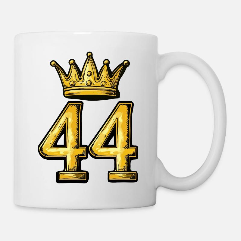 44 Zahl Krone - Tasse - Weiß