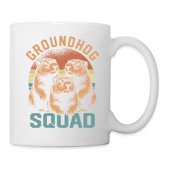 Groundhog Squad Rodent Animal - Tasse - Weiß - Rechts