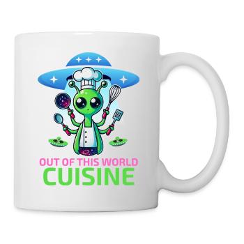 Space Alien Koch Nicht von dieser Welt Küche Kosmisch - Tasse - Weiß - Rechts