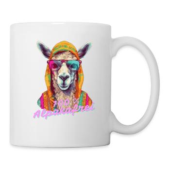 Alpaka Lama Sonnenbrille frei lustig - Tasse - Weiß - Rechts