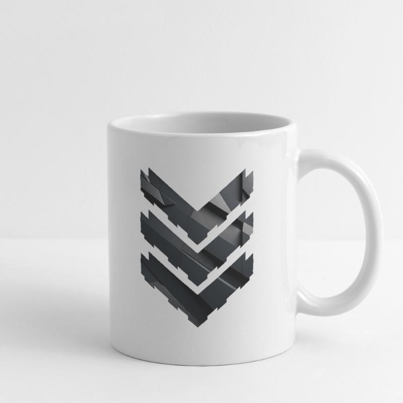 Abstract Black Geometric Pattern Mug