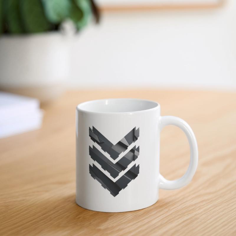 Abstract Black Geometric Pattern Mug
