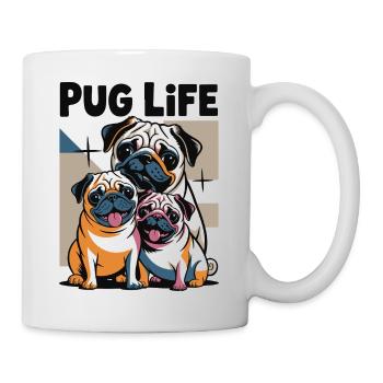 Illustrations de la famille Carlin exubérante - Mug blanc - blanc - Droite
