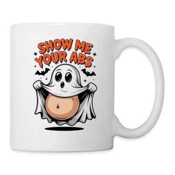 Show me your ABS - Halloween Geist entblößt Bauch - Tasse - Weiß - Rechts