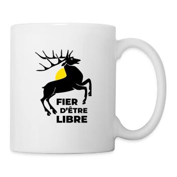 fier d'être libre - Mug blanc - blanc - Droite