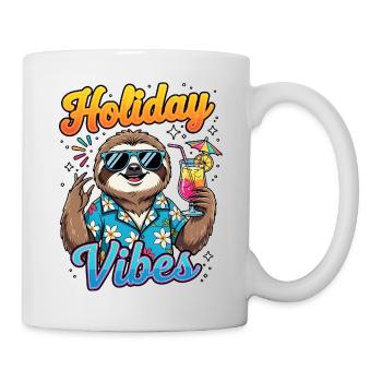 vacances été plage vacancier paresseux plage fête - Mug blanc - blanc - Droite