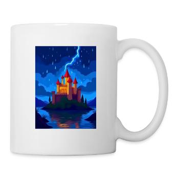 Verzaubertes Schloss mit Nachtlicht - Tasse - Weiß - Rechts
