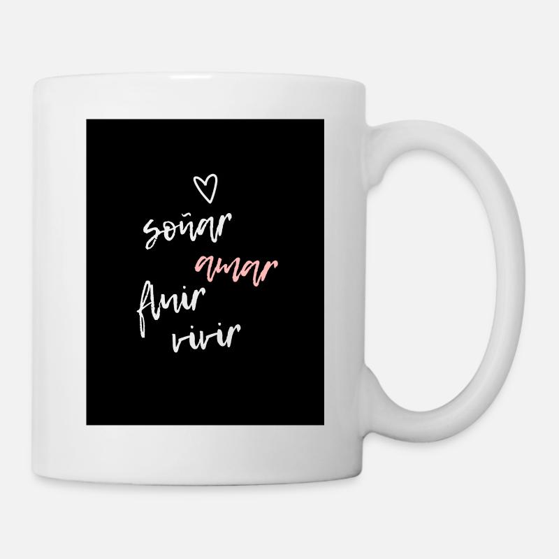 Inspirierendes Design von Liebe und Träumen - Tasse - Weiß