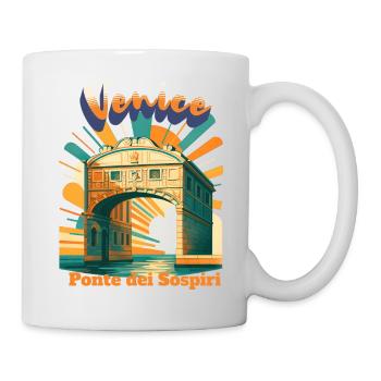 PONTE DEI SOSPIRI – Venise Italie Chemise rétro - Mug blanc - blanc - Droite