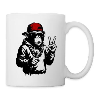 Cooler Affe - Tasse - Weiß - Rechts
