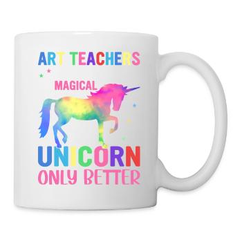 Colorful Unicorn Art That Teachers Love - Mug - white - Right