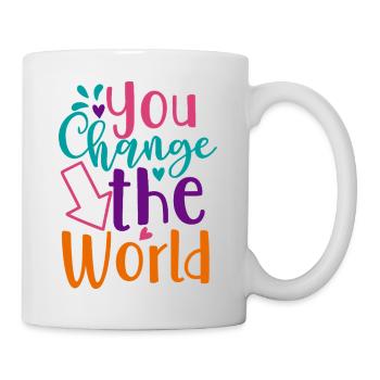 Vous changez le monde – Un design inspirant - Mug blanc - blanc - Droite