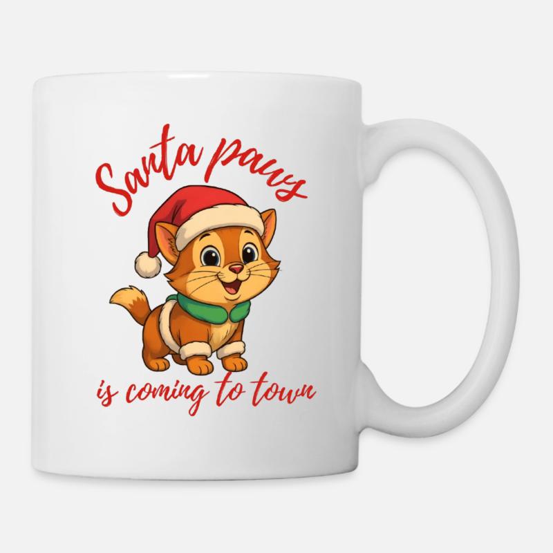 Santa paws is coming - Mug - white