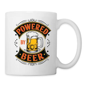 Energiegeladenes Bierglas-Design - Tasse - Weiß - Rechts