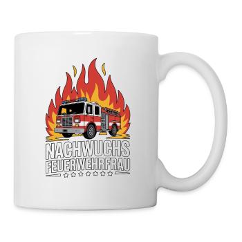 Jeune pompier avec des flammes - Mug blanc - blanc - Droite