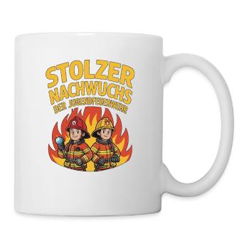 Stolzer Nachwuchs der Jugendfeuerwehr - Tasse - Weiß - Rechts